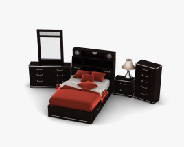 Ashley I-Zone Bookcase Bedroom set 3D model