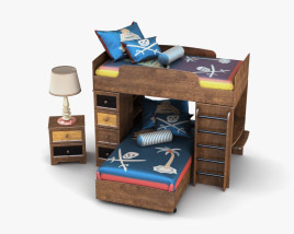 Ashley Alexander Youth Loft 寝室セット 3Dモデル