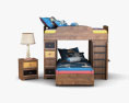 Ashley Alexander Youth Loft Bedroom set 3d model
