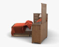 Ashley Colter Set da camera da letto a pannello Modello 3D