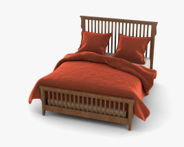 Ashley Colter Queen Panel bed 3D model