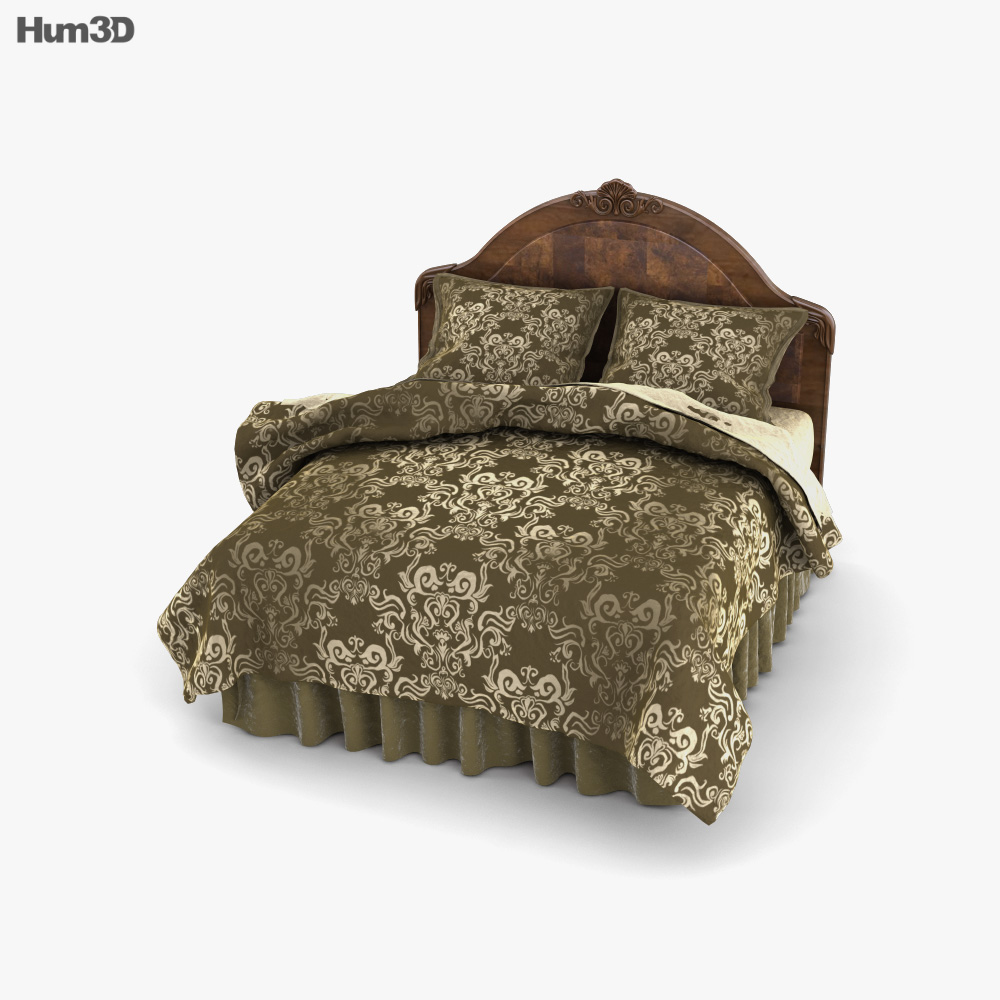 Ashley Buckingham Queen Panel bed 3D model
