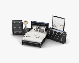 Ashley Diana Platform Set da camera da letto Modello 3D