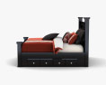 Ashley Shay Queen Poster bed with Storage 3D модель