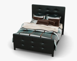 Ashley Carlyle Queen Upholstered Bed 3D model