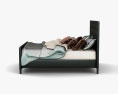 Ashley Carlyle Queen Upholstered Bett 3D-Modell