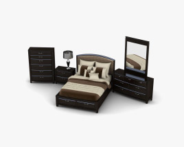 Ashley Emory Panel bedroom set 3D model
