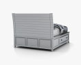 Ashley Martini Suite Queen Headboard Panel bed 3D модель