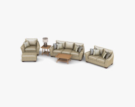 Ashley Lena - Putty Sofa & Causeuse Living Room Set Modèle 3D