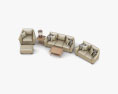 Ashley Lena - Putty Sofa & Loveseat Living Room Set 3d model