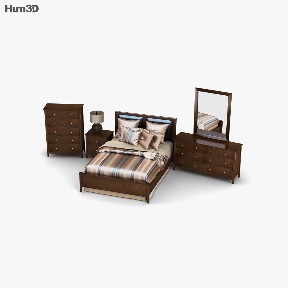 Ashley Nico Panel-Schlafzimmer-Set 3D-Modell