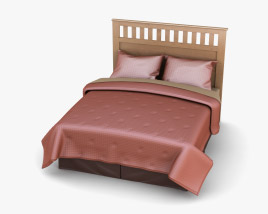 Ashley Panel bed 3D 모델 