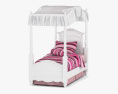 Ashley Exquisite Twin Poster bed 3d model