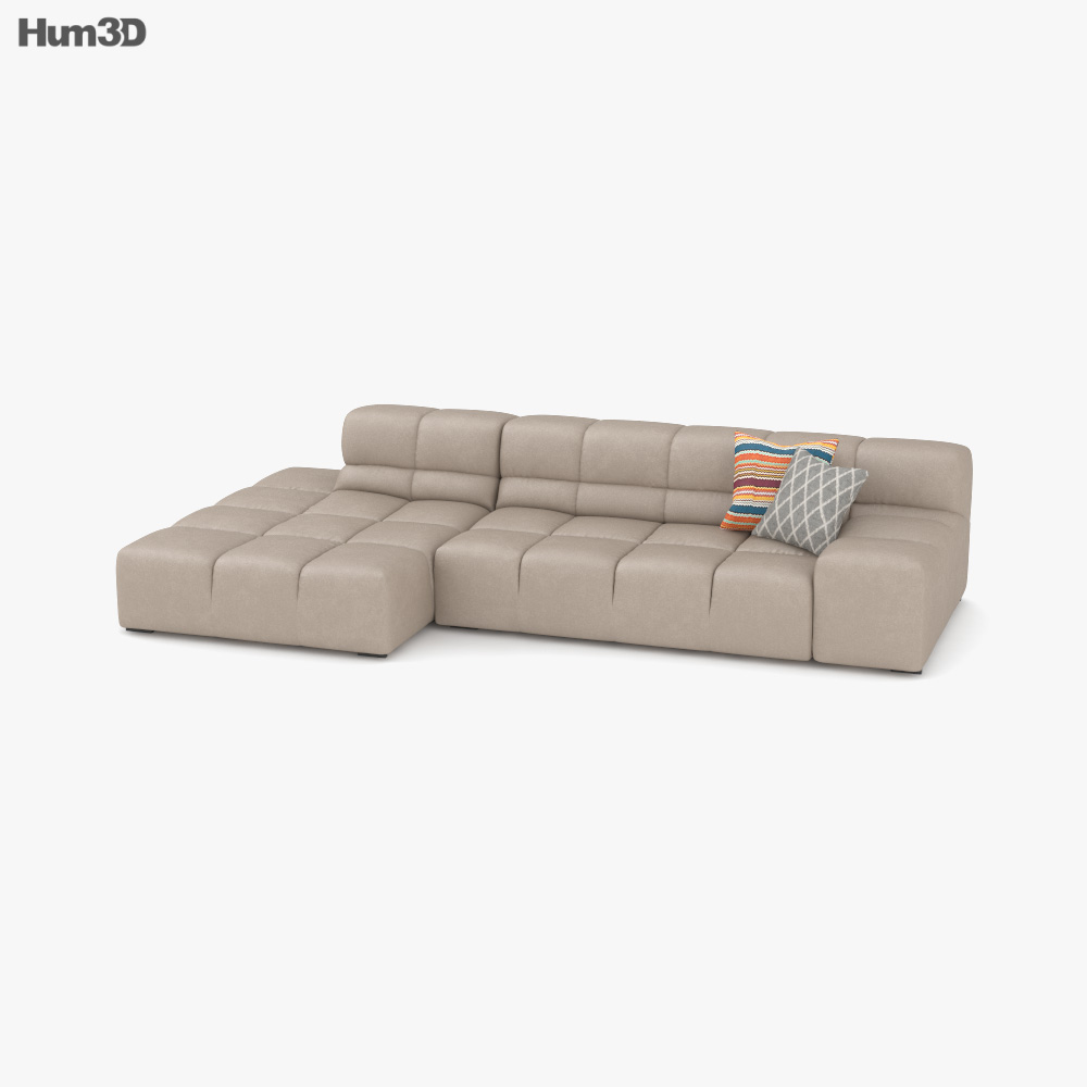 B and B Tufty Sofa 3D model