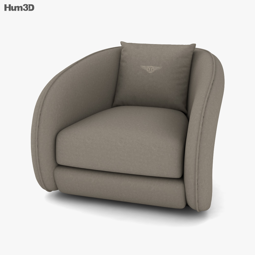Bentley Home Beaumont 扶手椅 3D模型