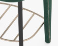 Brabbu Tellus Barstool Upholstered In Velvet With Black Lacquered Matte Legs 3D-Modell