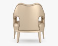 Brabbu N20 Обідній стілець in Faux Leather With Aged Brass Nails 3D модель