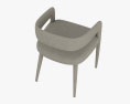CB2 Lisette Grey Dining armchair 3d model