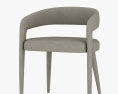 CB2 Lisette Grey Обеденное кресло 3D модель