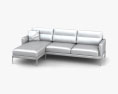 Calligaris Twin Contemporary Sofa 3D-Modell