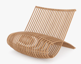 Cappellini Wooden Chair by Marc Newson 3D 모델 