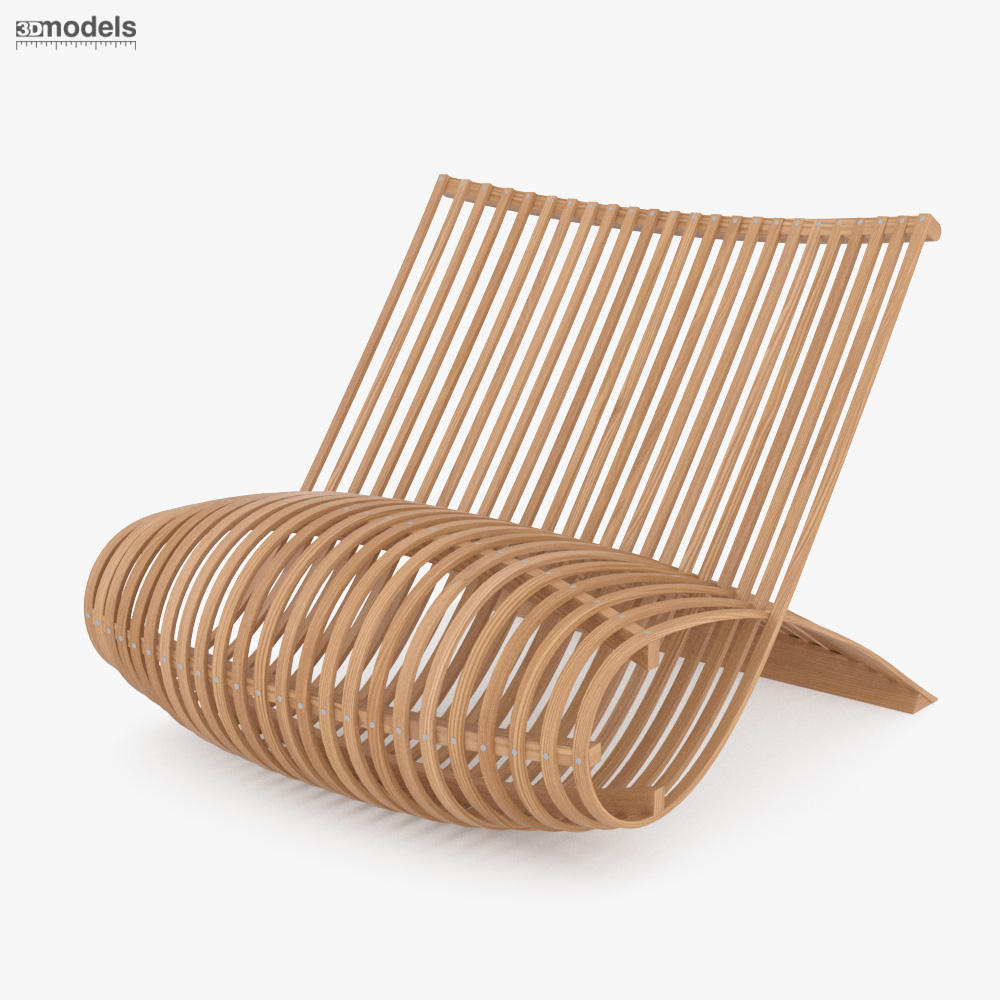 Cappellini Wooden Chair by Marc Newson Modèle 3d
