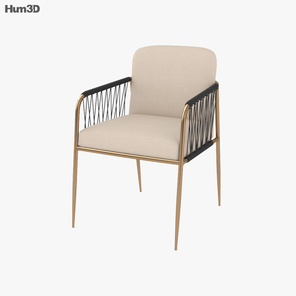 Caracole ReMix Woven Dining chair 3D model