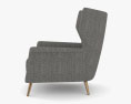 Caracole The Elemental Wingback Armchair 3d model