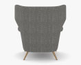 Caracole The Elemental Wingback Armchair 3d model