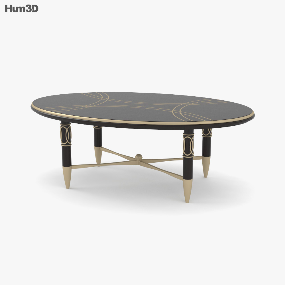 Caracole Everly Oval Table basse Modèle 3D