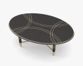 Caracole Everly Oval Cocktail table 3d model