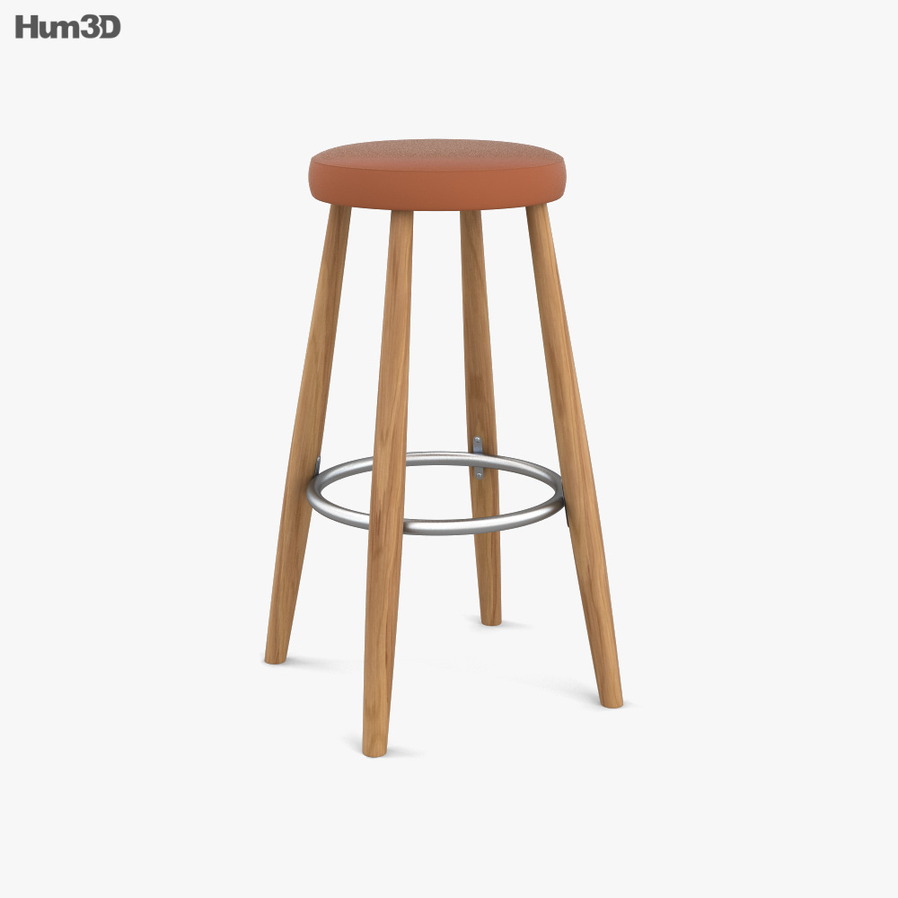 Carl Hansen and Son CH56 Bar stool 3D model