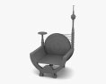 Carlo Bugatii Throne 扶手椅 3D模型