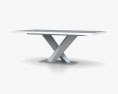 Cattelan Stratos Wood Table 3d model