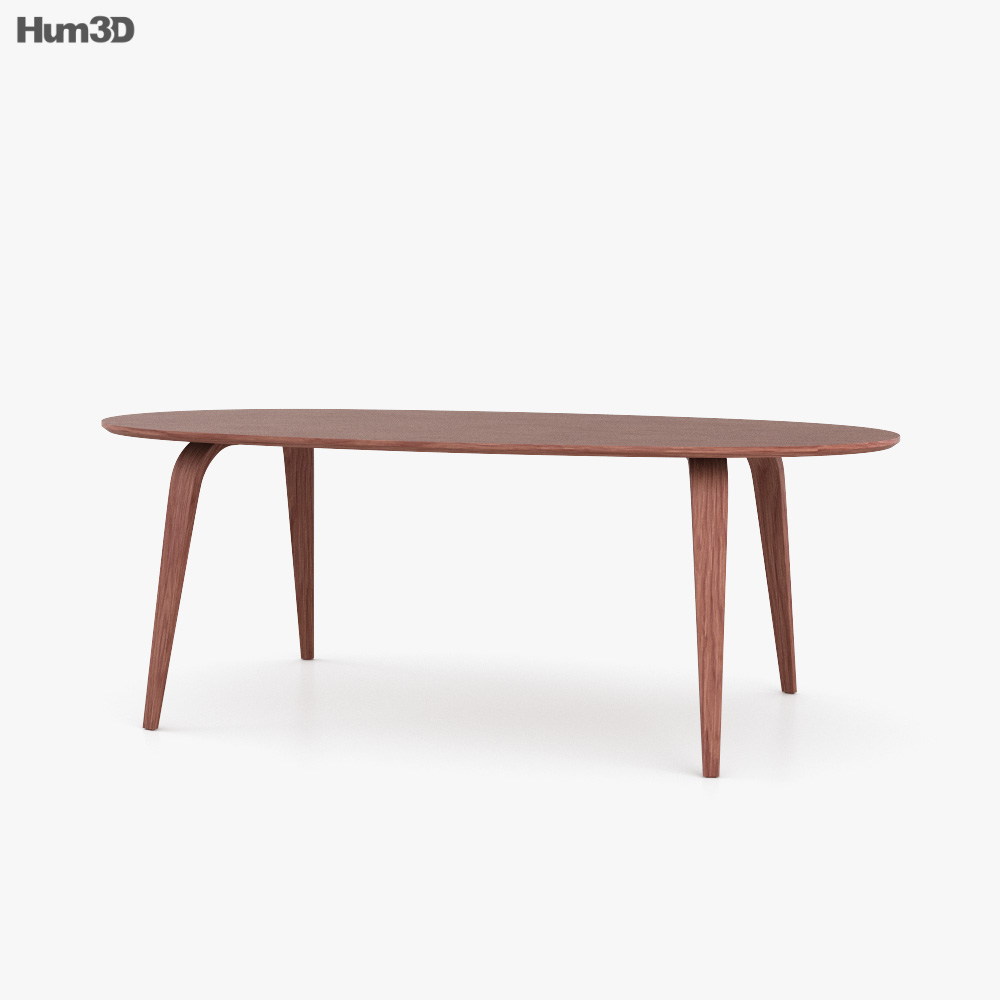 Cherner Chaise Company Oval Table Modèle 3D