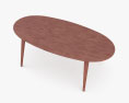 Cherner-의자 Company Oval 테이블 3D 모델 