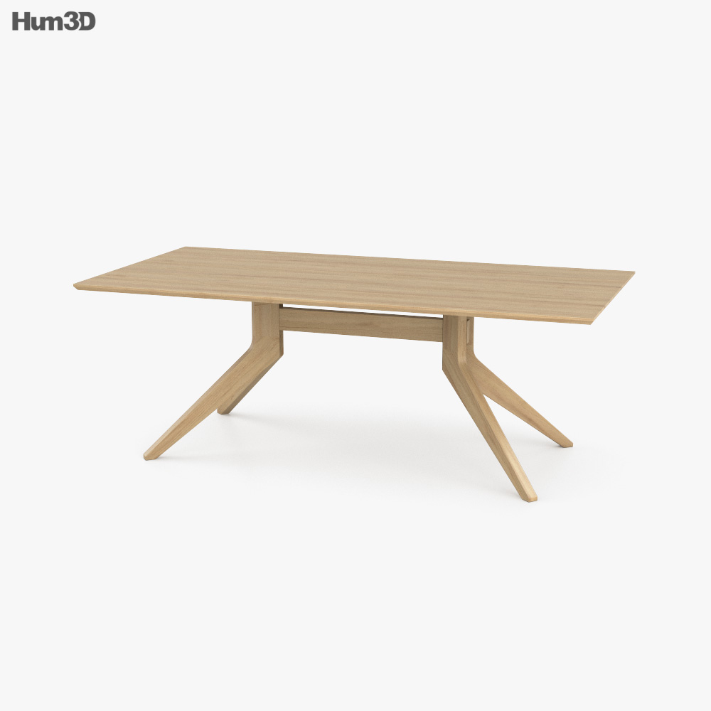 DWR Cross Fixed Table 3D 모델 