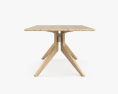 DWR Cross Fixed Table 3D 모델 