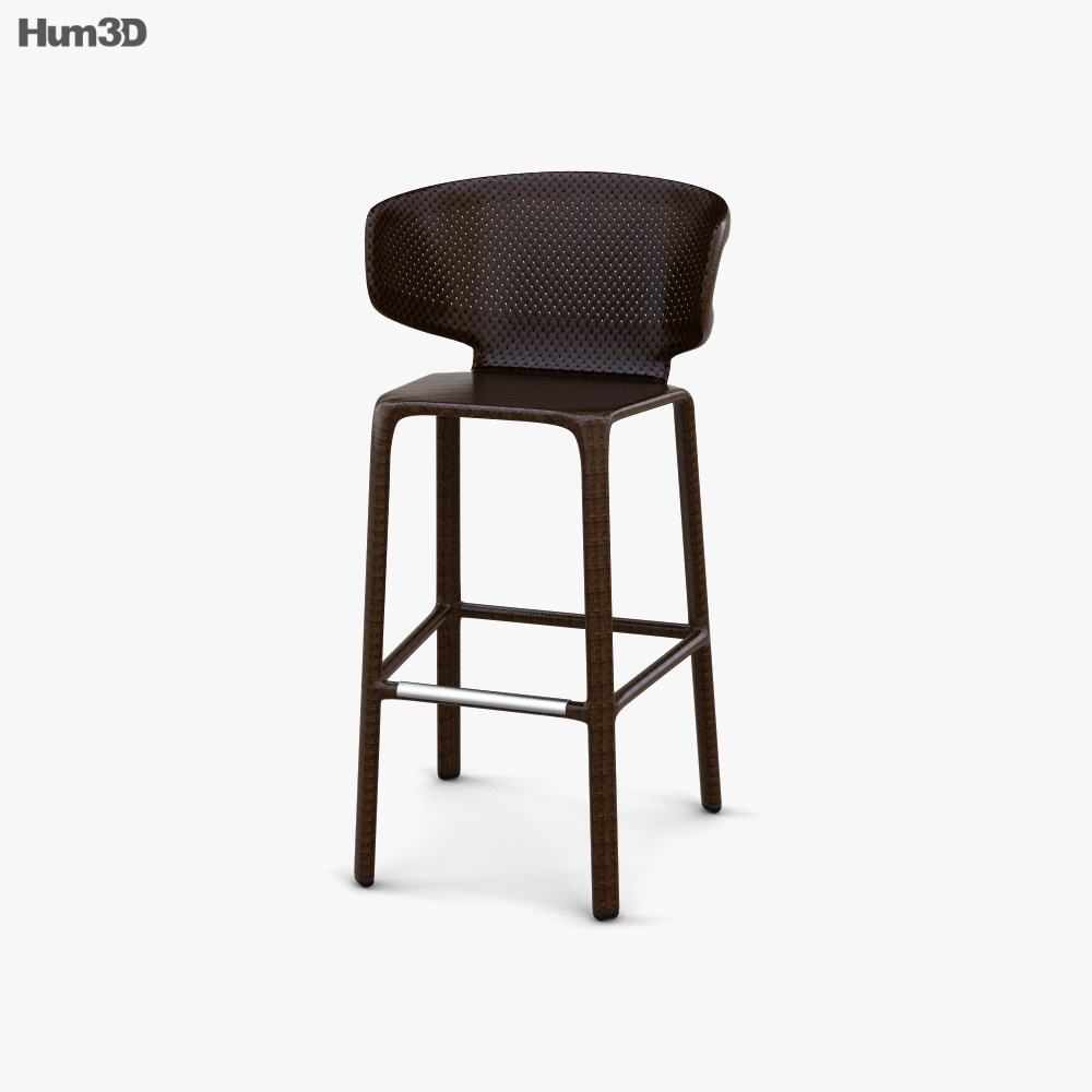Dedon Seashell Bar stool 3D model