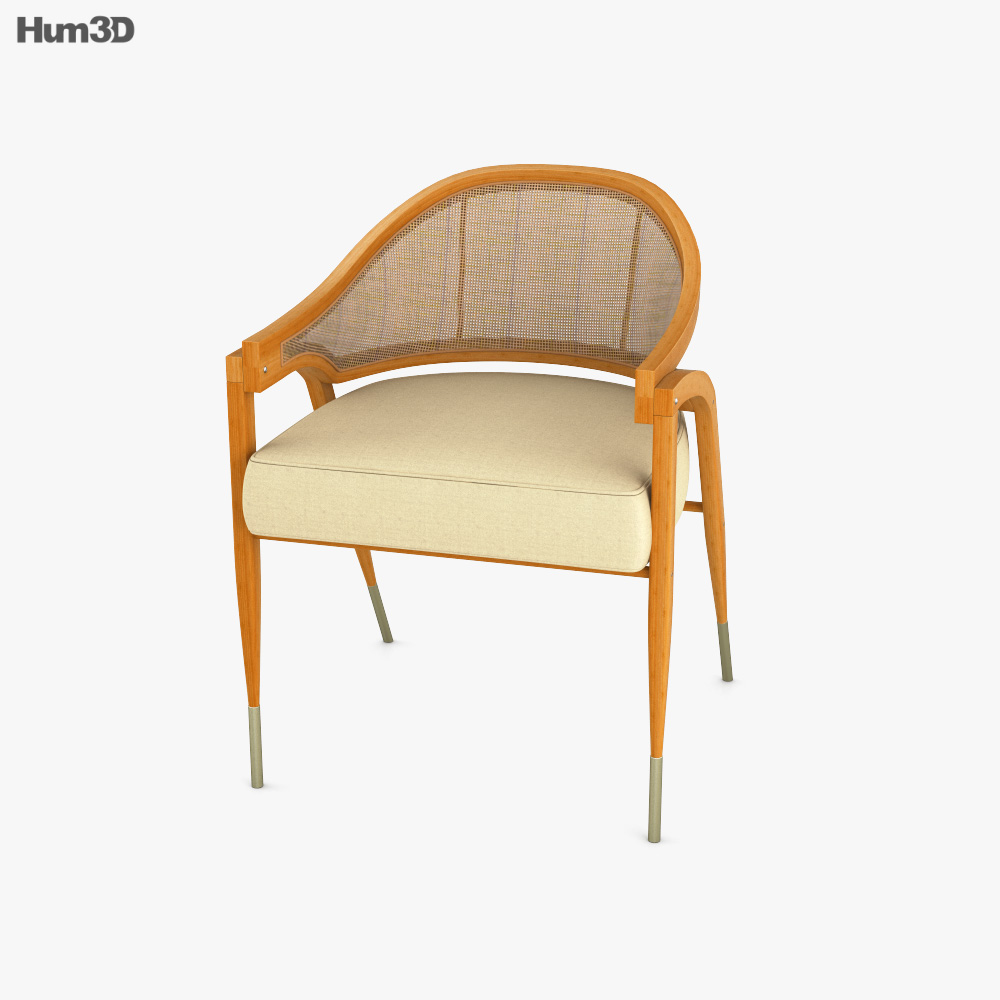 Dunbar A Frame Rattan Chair 3D model