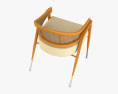 Dunbar A Frame Rattan Chair 3d model