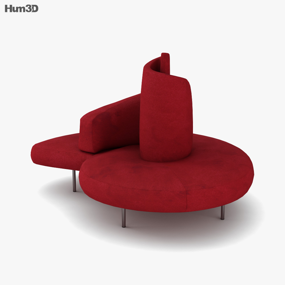 Edra Red Tatlin Sofa 3D model