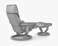 Ekornes Stressless Cadeira & Ottoman Modelo 3d