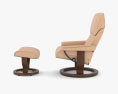 Ekornes Stressless Cadeira & Ottoman Modelo 3d