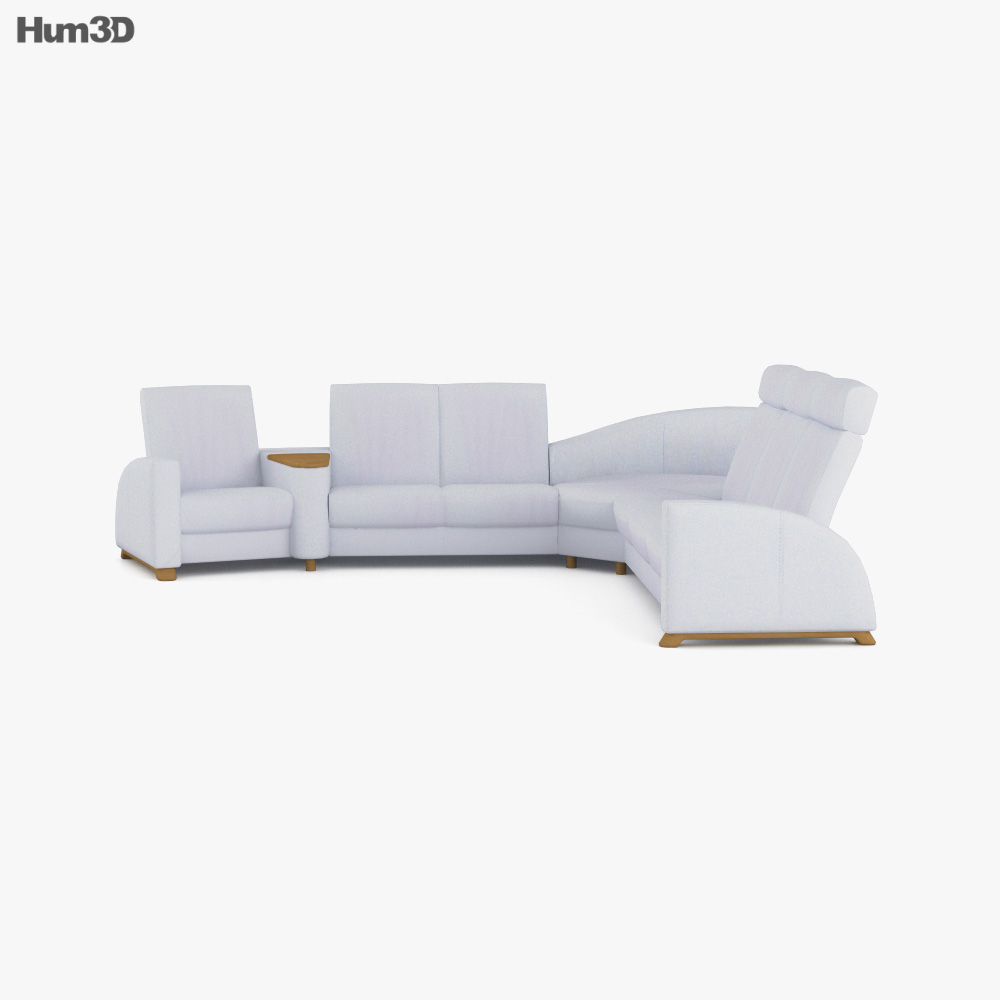 Ekornes Aurion Кутовий диван 3D модель