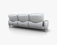 Ekornes Space Low-Back Тримісний диван 3D модель