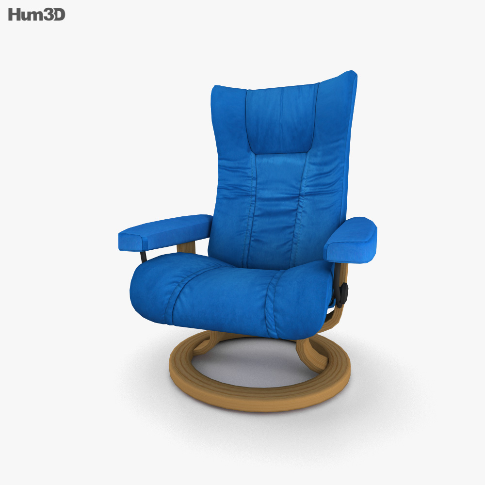 Ekornes Кресло с подголовником 3D модель