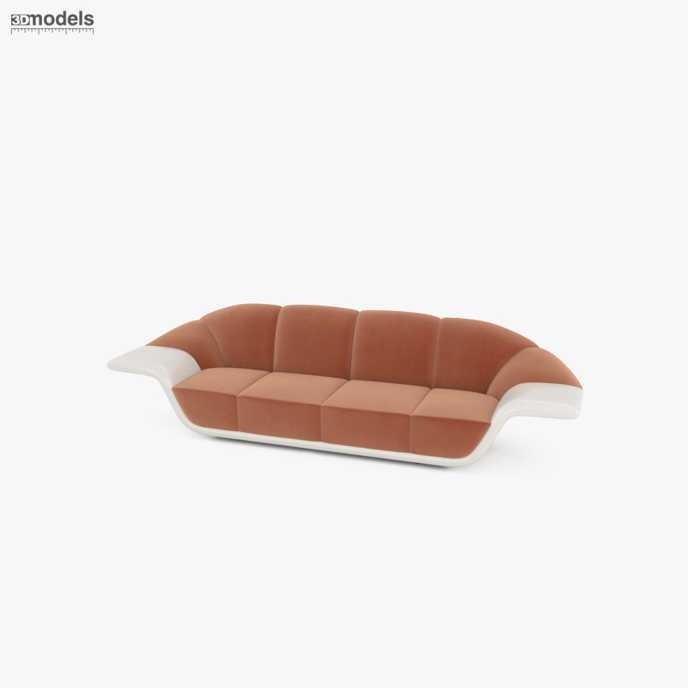 Essential Home Klaude Sofa Naked Peach 3Dモデル