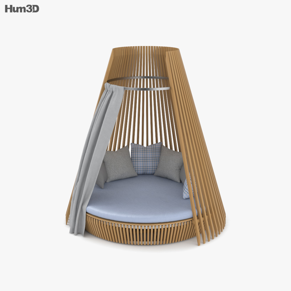 Ethimo Hut Lounge bed 3D model