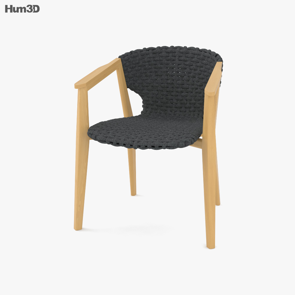 Ethimo Knit Chaise de salle à manger Modèle 3D